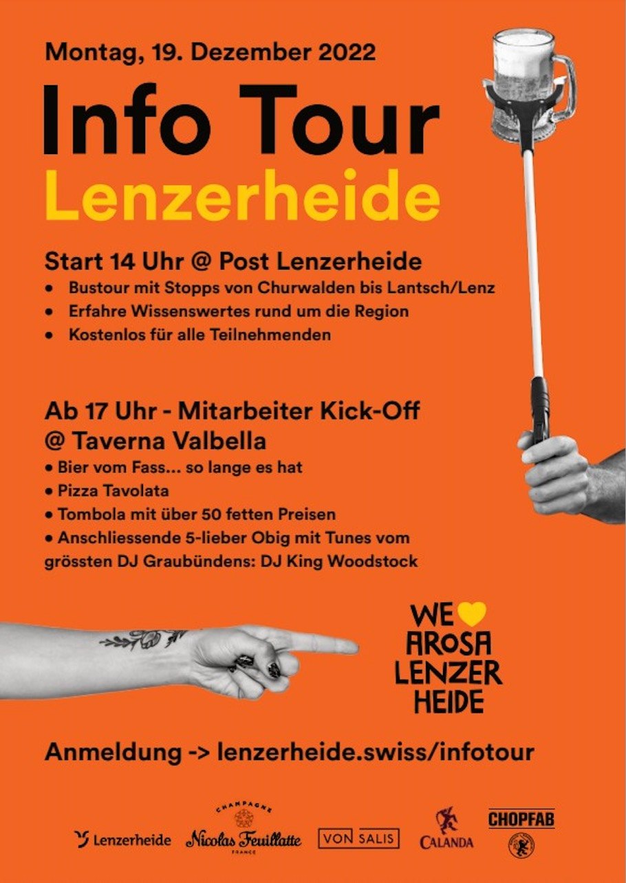 Flyer Info Tour Lenzerheide, 19. Dezember 2022